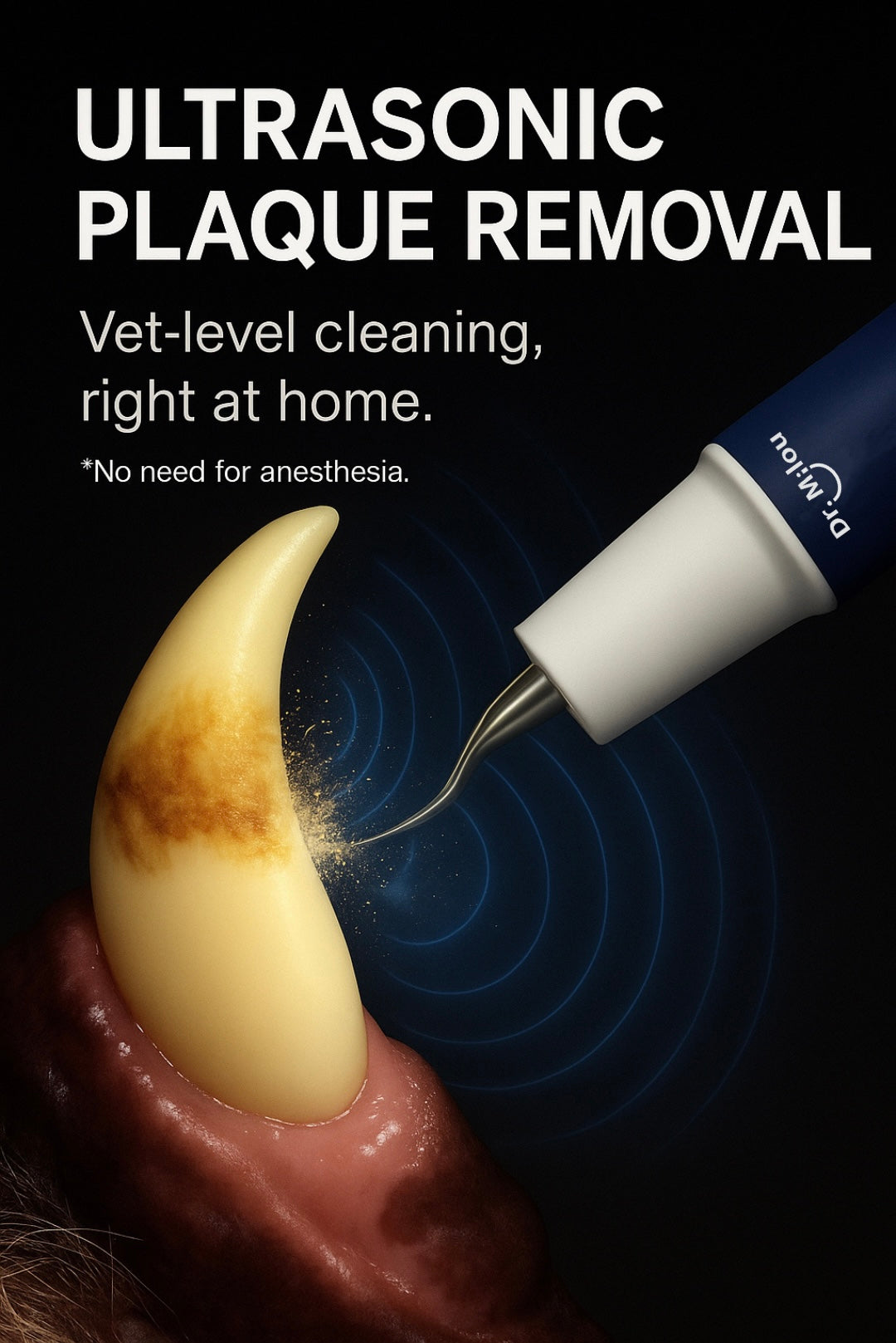 Professional Ultrasonic Tartar Remover & Electric Toothbrush for Dogs & Cats.