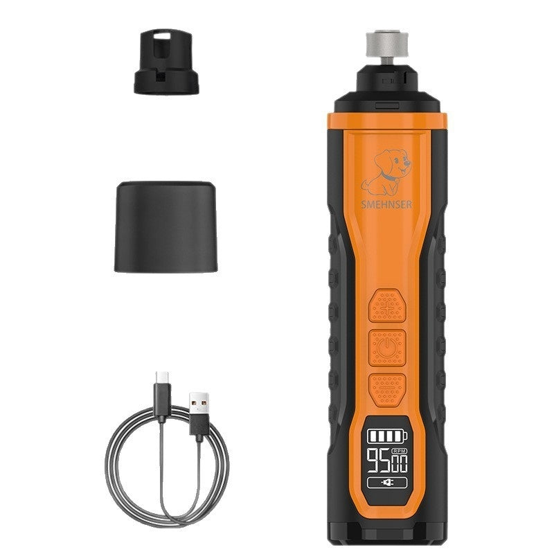 Rechargeable Nail Grinder for Cats and Dogs + Nail Clipper.