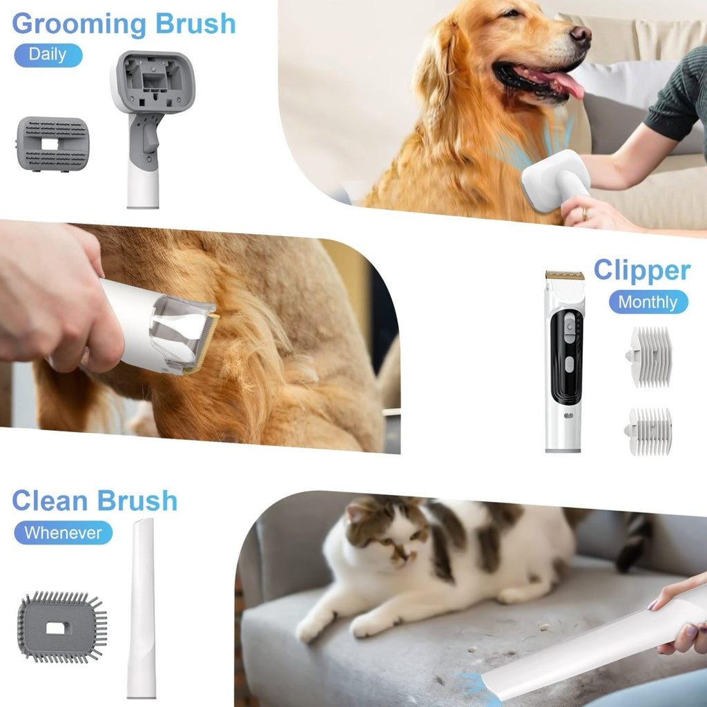 Grooming Kit & Vacuum with 2.5L Vacuum Container.