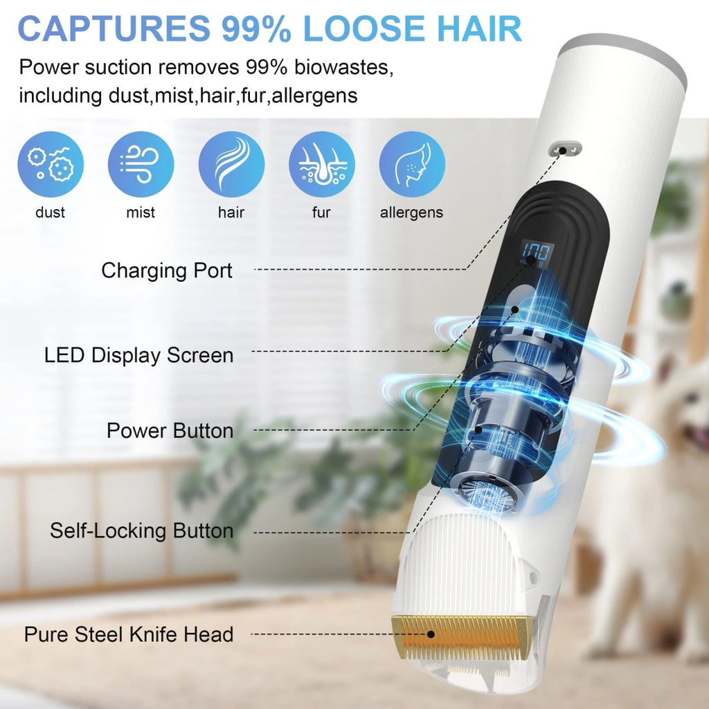 Grooming Kit & Vacuum with 2.5L Vacuum Container.