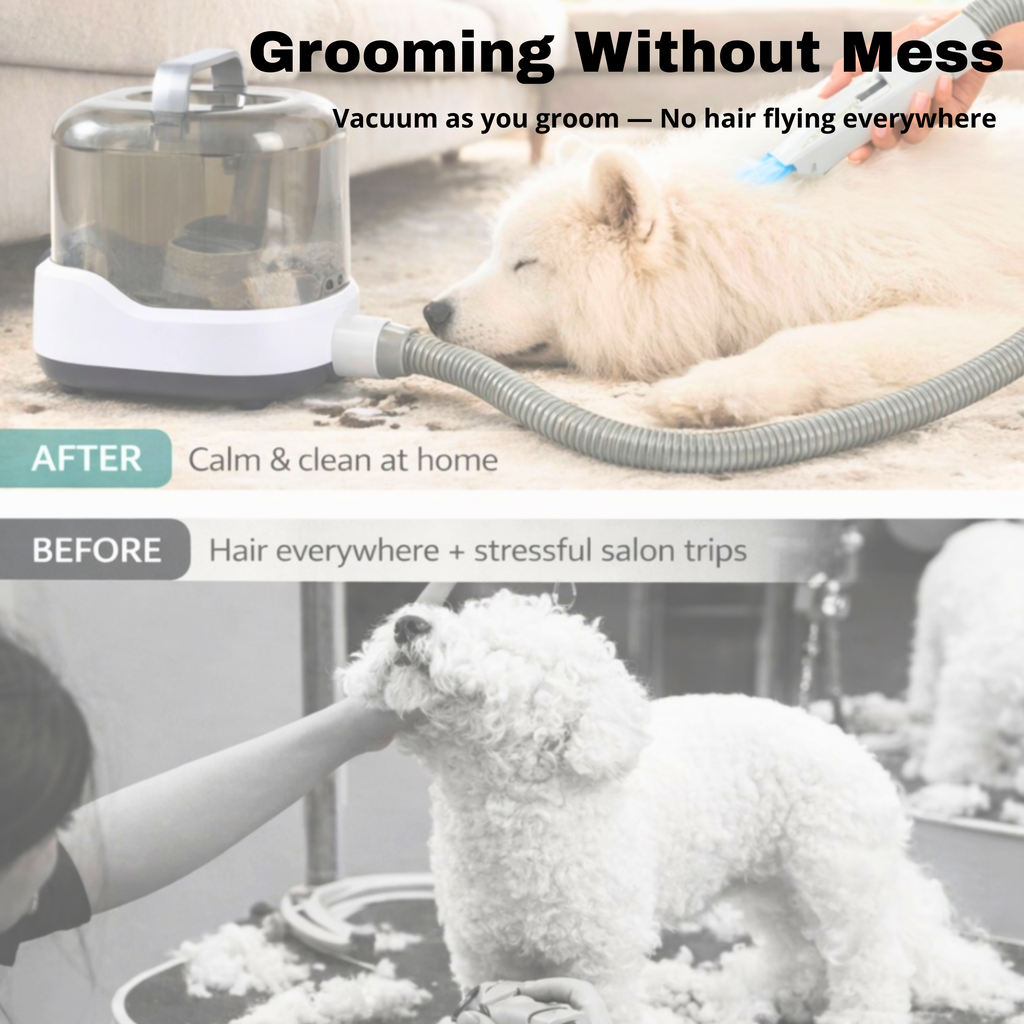 Complete Cordless Vacuum Grooming Kit.