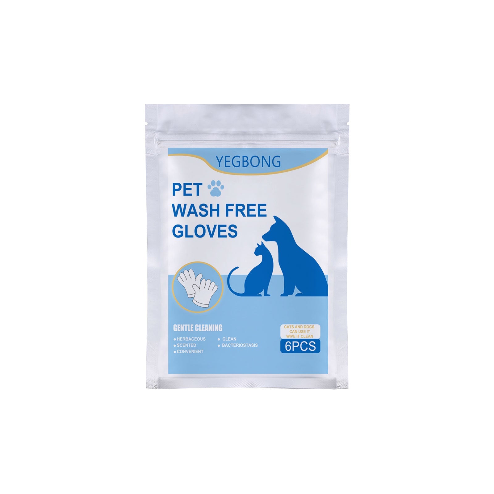No-Bath No-Wash Non-Woven Gloves for Dogs and Cats.
