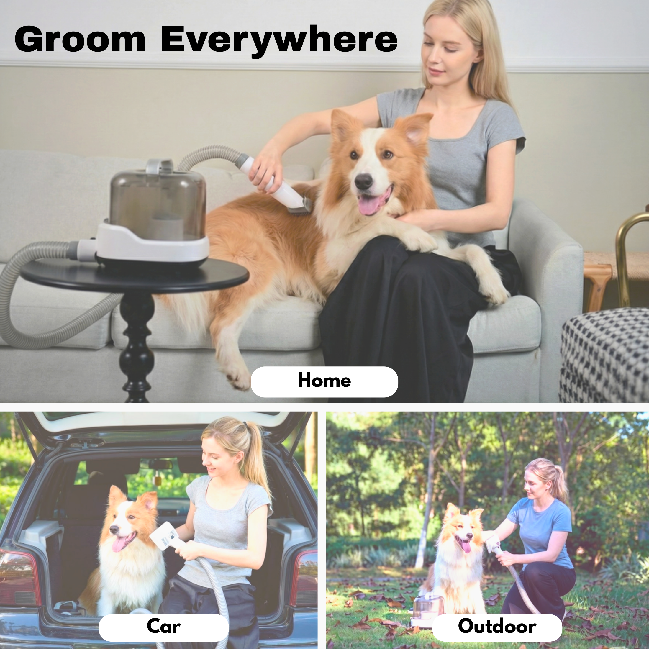 Complete Cordless Vacuum Grooming Kit.