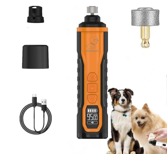 Rechargeable Nail Grinder for Cats and Dogs + Nail Clipper.