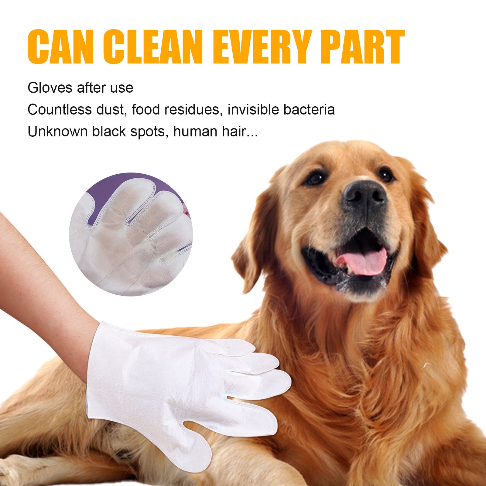 No-Bath No-Wash Non-Woven Gloves for Dogs and Cats.