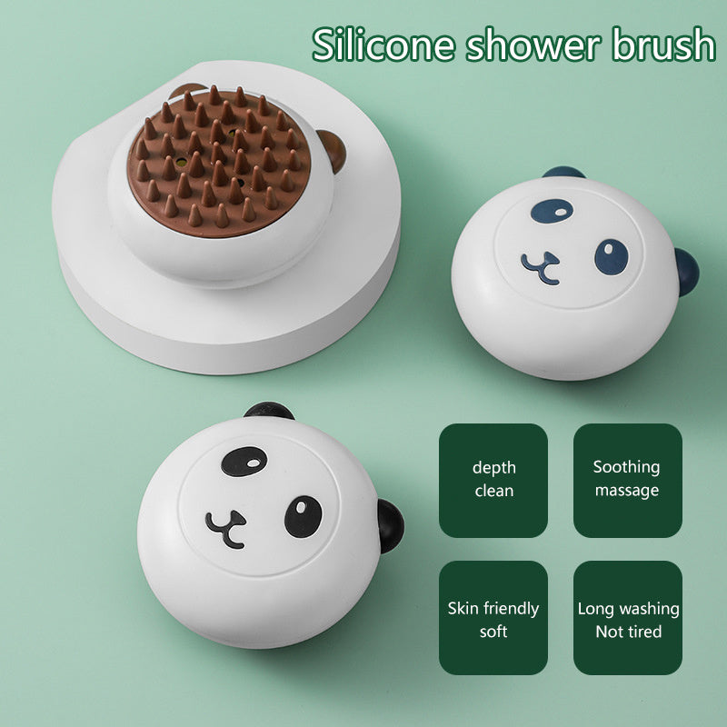 Soft Bristled Panda Shaped Bathing Brush.