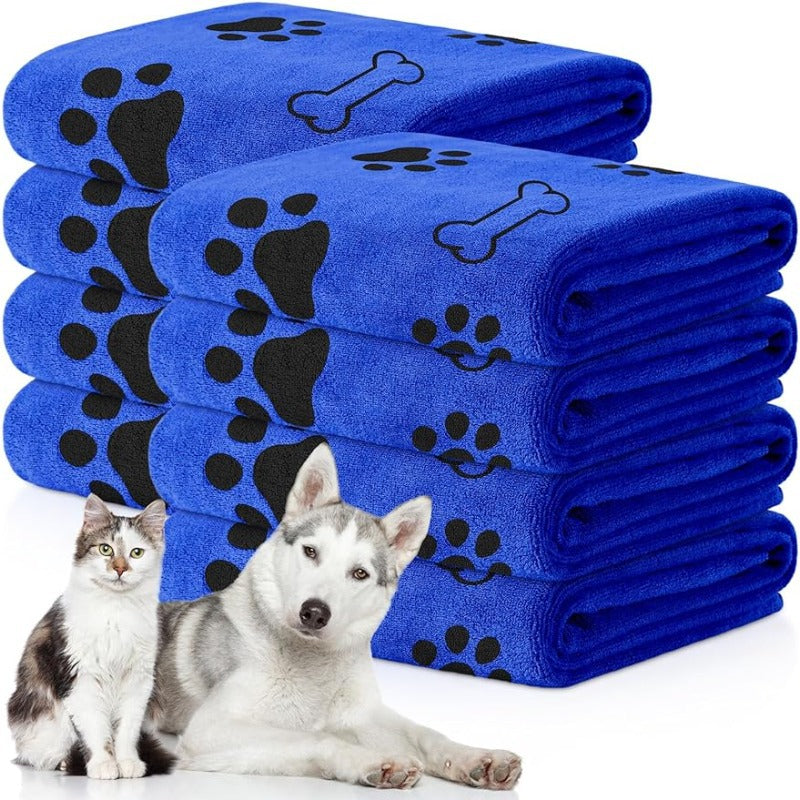 Pet bath towel quick drying and absorbent for dogs and cats bath towel soft and quick drying pet supplies.