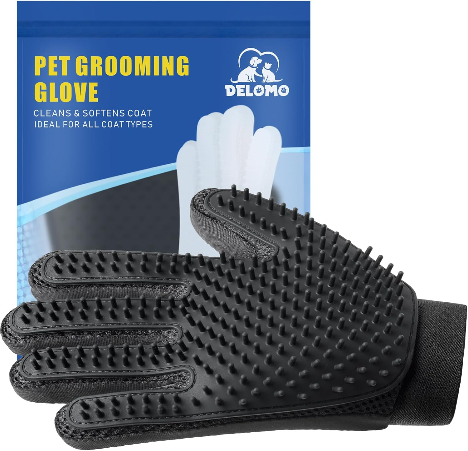 De-shedding Hair Remover Brush Mitt Tool.