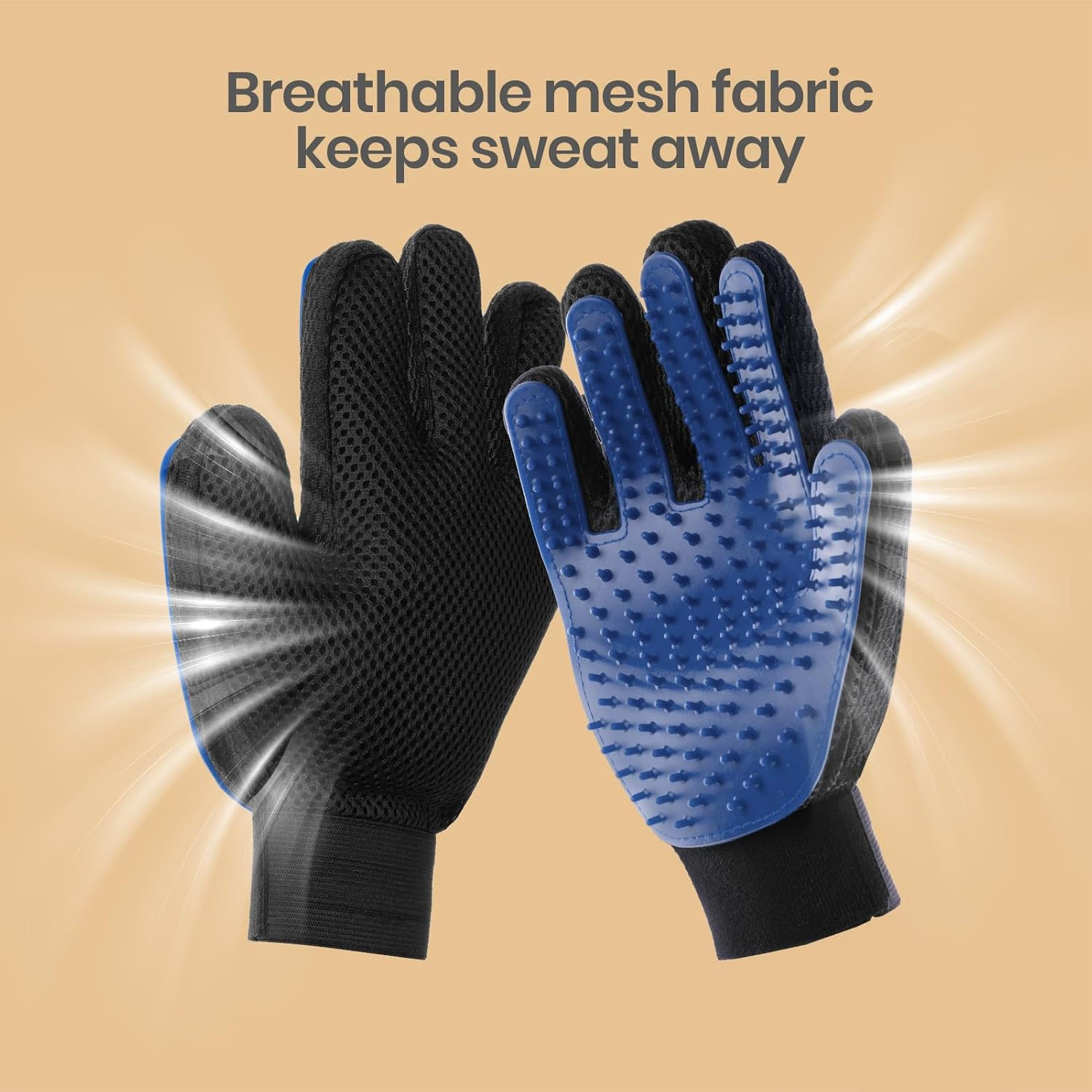 De-shedding Hair Remover Brush Mitt Tool.