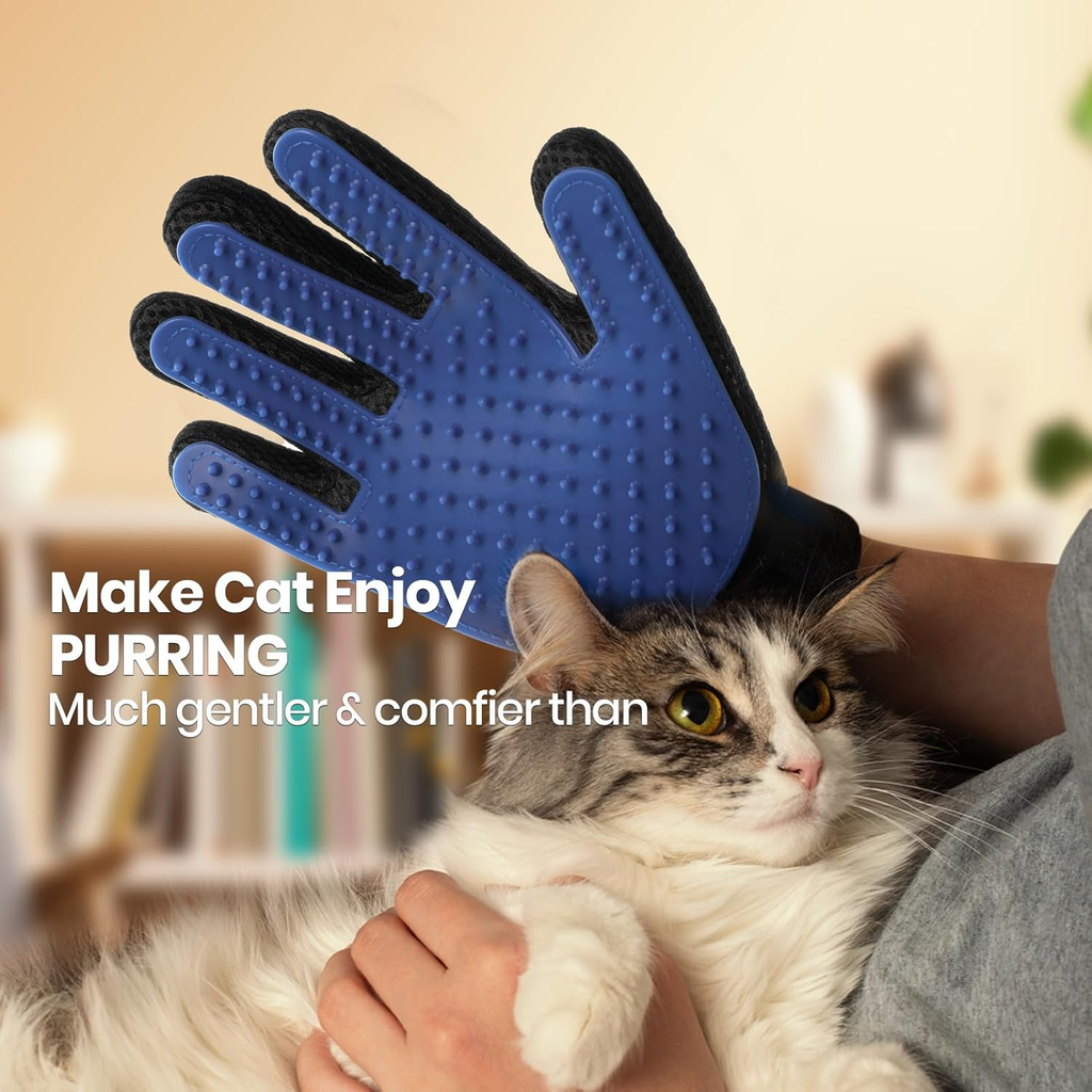 De-shedding Hair Remover Brush Mitt Tool.
