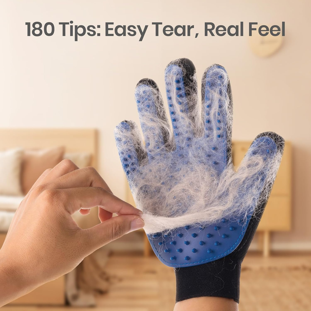 De-shedding Hair Remover Brush Mitt Tool.