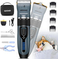 Grooming Kit with Quiet Rechargeable Trimmer & Paw Shaver for Dogs & Cats.