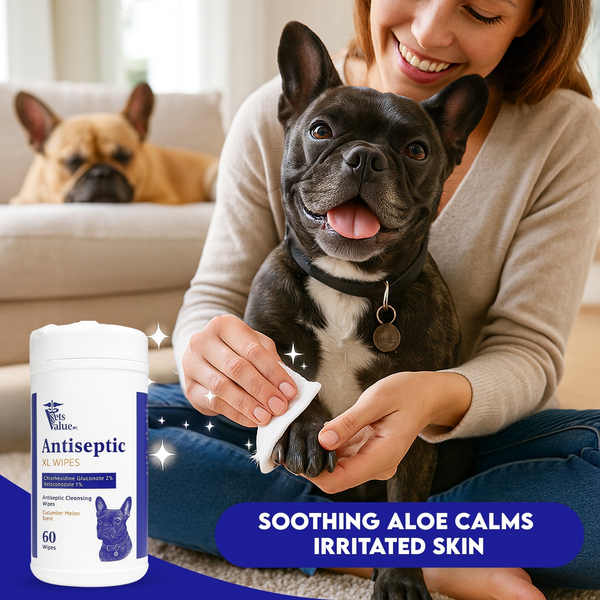 Extra Large Wipes for Dogs & Cats – Hypoallergenic.