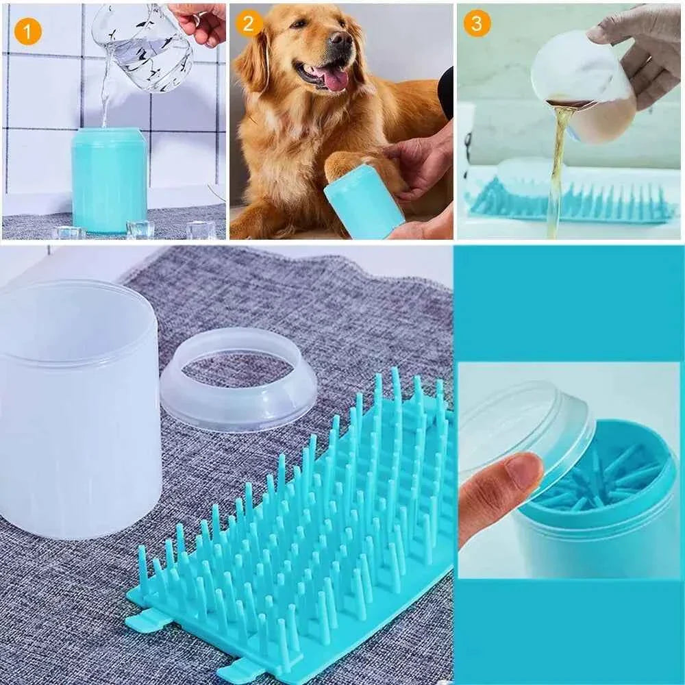 Portable Paw Cleaner Cups for Cats and Dogs.