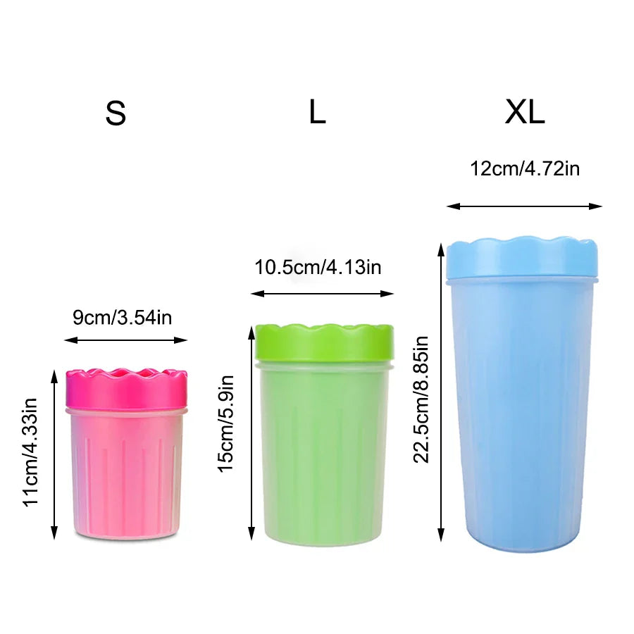Portable Silicone Paw Cleaning Cups for Dogs and Cats.