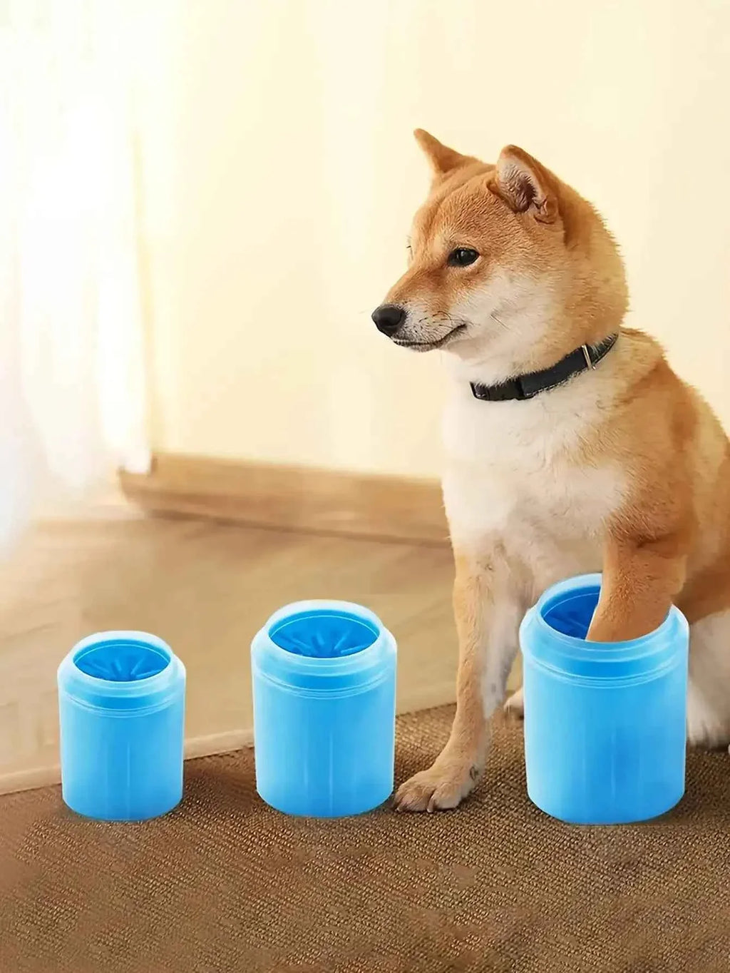 Portable Paw Cleaner Cups for Cats and Dogs.