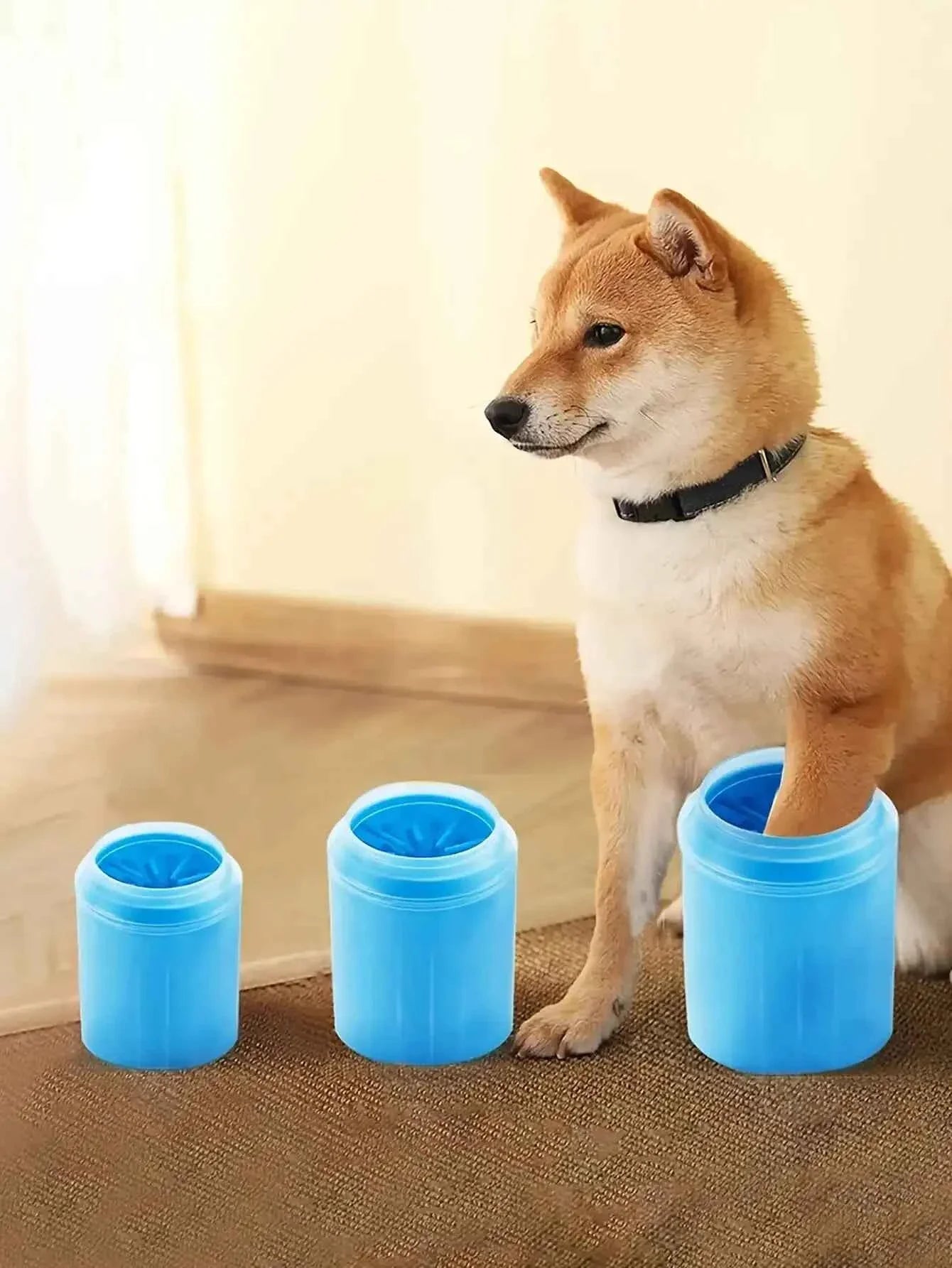 Portable Paw Cleaner Cups for Cats and Dogs.