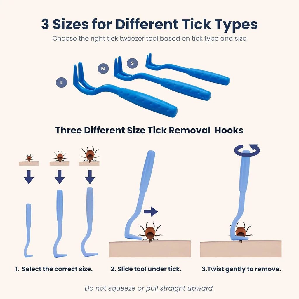 Tick Remover Kit-Stainless Steel Tool and Comb for Dogs and Cats + Travel First Aid.
