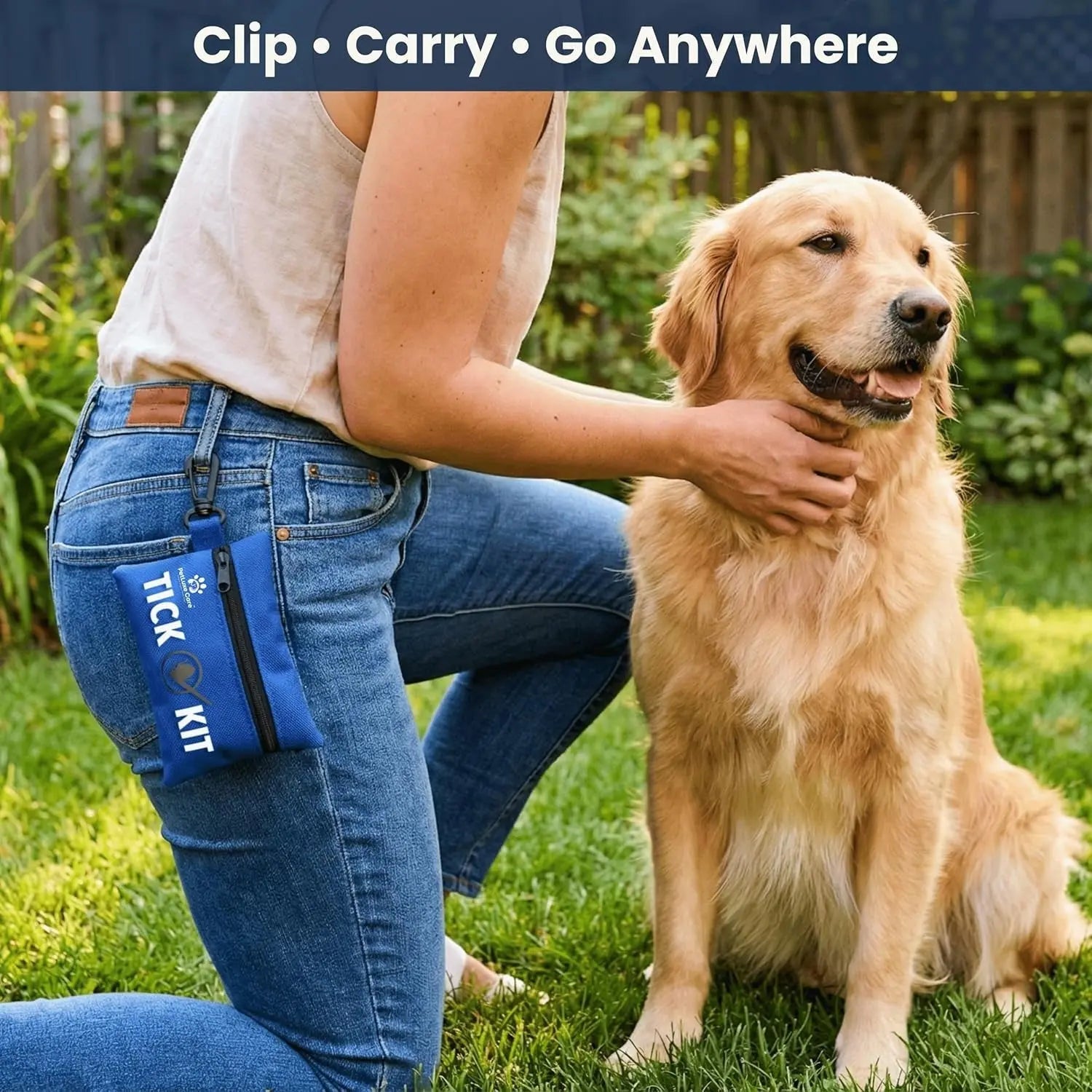 Tick Remover Kit-Stainless Steel Tool and Comb for Dogs and Cats + Travel First Aid.