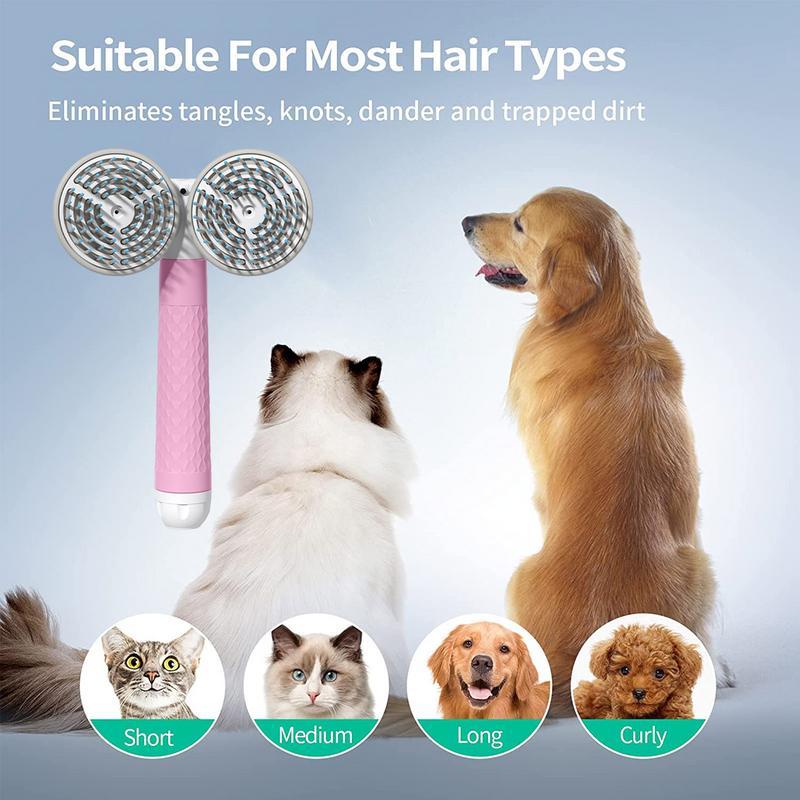 Double-Headed Negative Ion Self-Cleaning Pet Brush