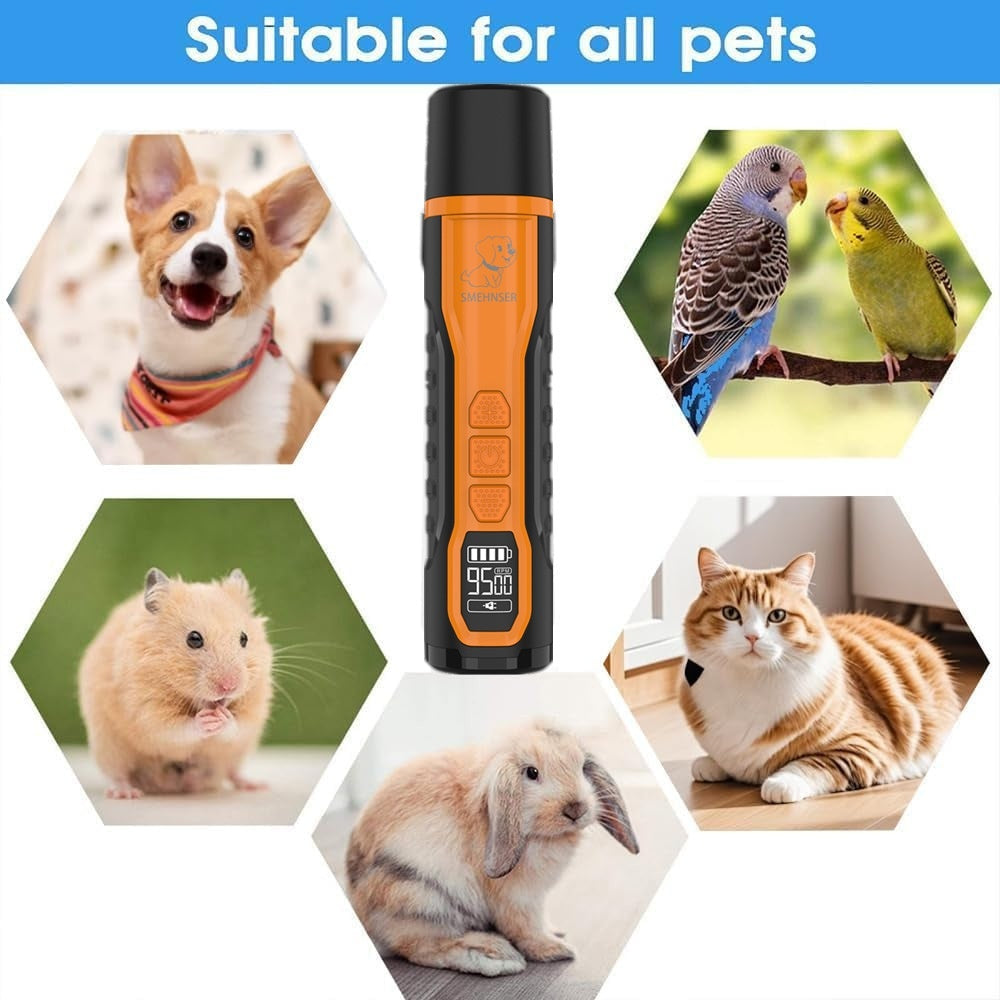 Rechargeable Nail Grinder for Cats and Dogs + Nail Clipper.