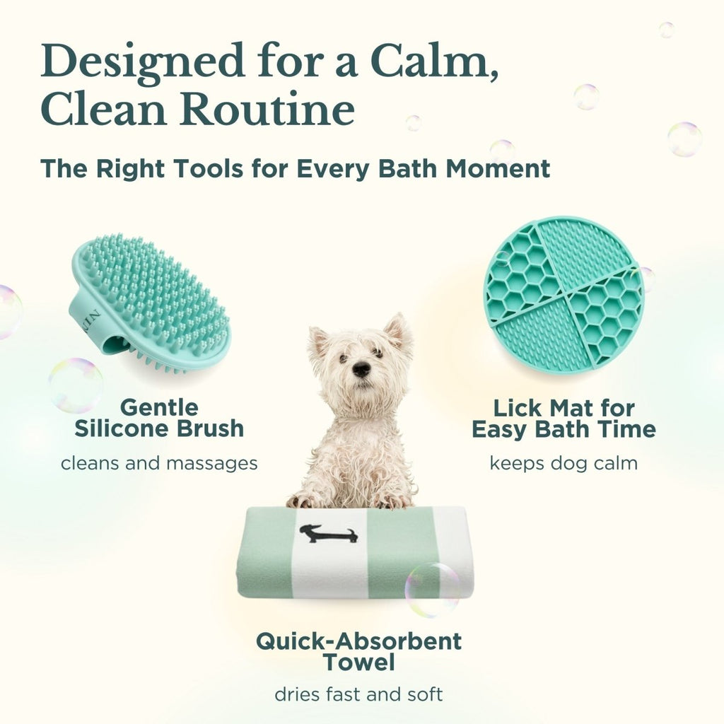 3-Piece Bathing Kit for Dogs and Cats.