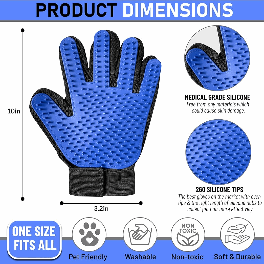 Silicone Grooming Gloves.