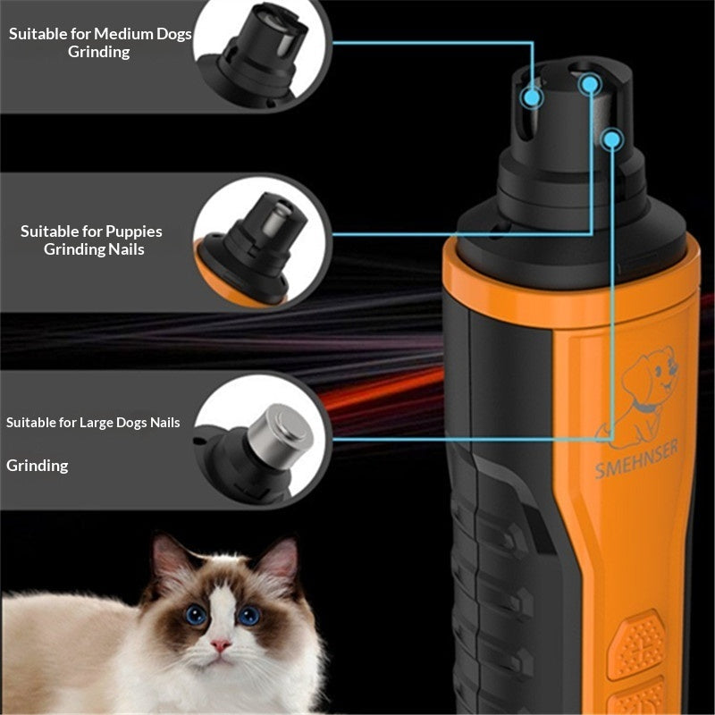 Rechargeable Nail Grinder for Cats and Dogs + Nail Clipper.