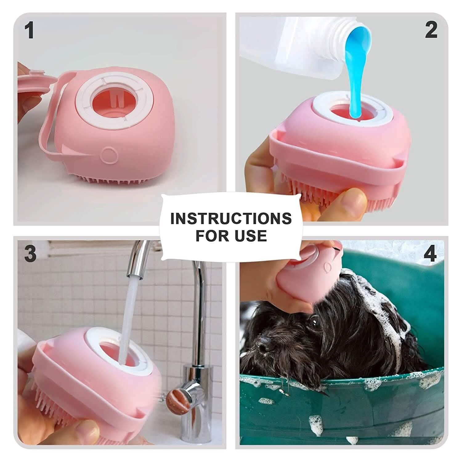 Bathing Brush Dog Scrubber.
