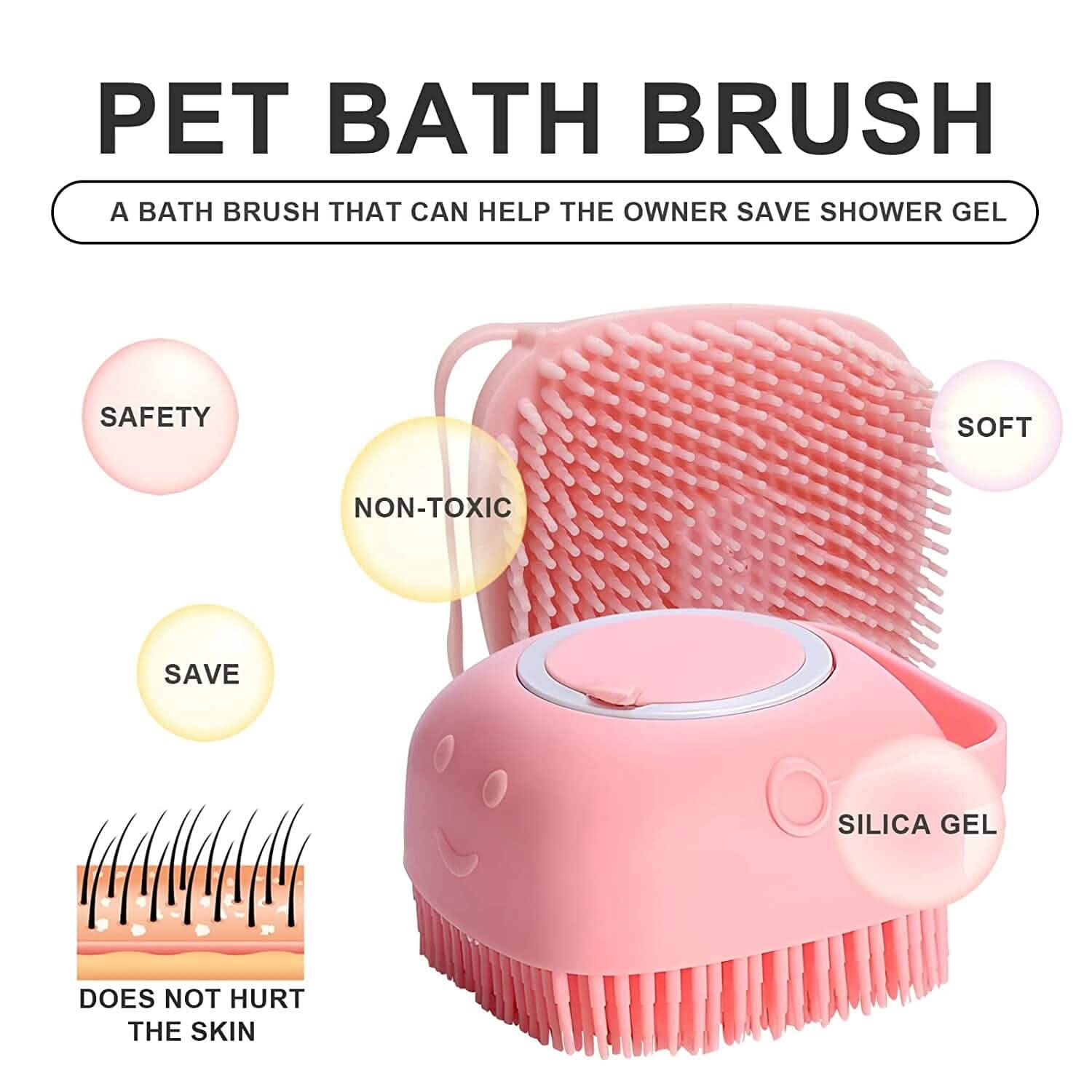Bathing Brush Dog Scrubber.